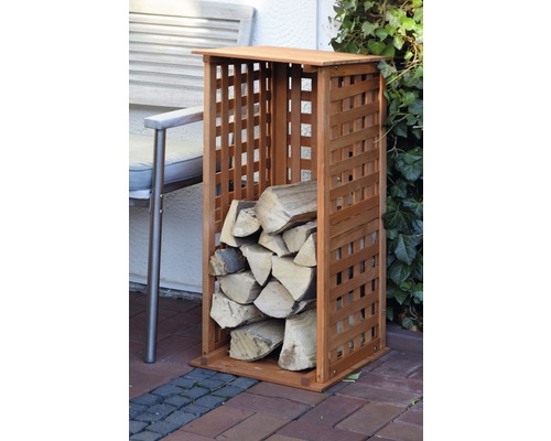 Range-bûches en bois avec bois de chauffage