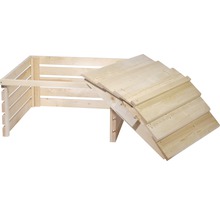 Garage à tondeuse avec panneau 78,5 x 74 x 52,5 cm naturel