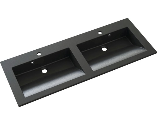 Vasque Lavabo double Allibert Slide Solid 120,2 x 46,2 cm anthracite brillant mat 816339