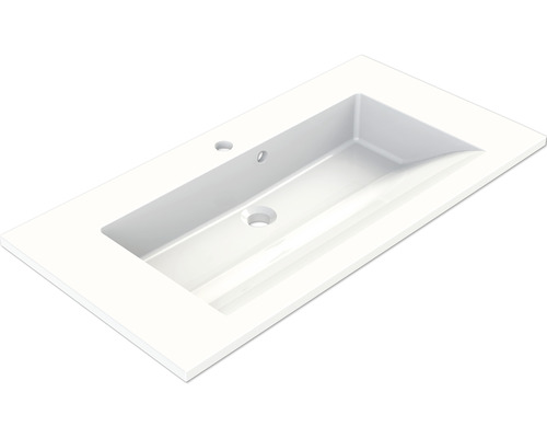 Vasque Allibert Slide 90,2 x 46,2 cm blanc brillant avec revêtement 814024
