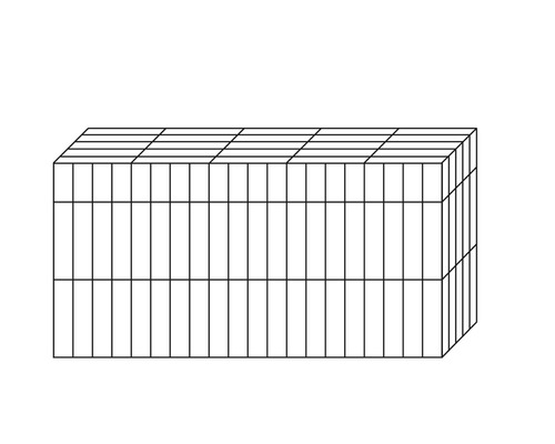 Illustration d''un parallélépipède rectangle composé de nombreux petits rectangles