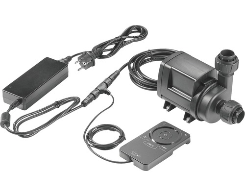 Pompe d''aquarium avec commande, bloc d''alimentation et câble