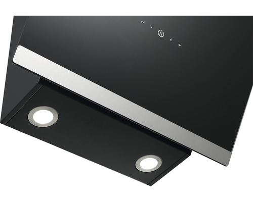 Hotte aspirante noire avec éclairage