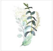 Aquarellbild von Eukalyptus und Blattwerk