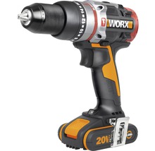 Perceuse-visseuse à percussion sans fil WORX Nitro 20V Slammerdrill 60Nm WX354, moteur brushless, avec coffret, 2 x batterie 2Ah et chargeur