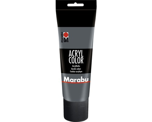 Peinture acrylique Marabu Acryl Color gris foncé 079 225 ml Tube de peinture acrylique