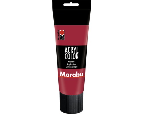 Peinture acrylique Marabu Acryl Color rouge carmin 032 225 ml Tube de peinture acrylique
