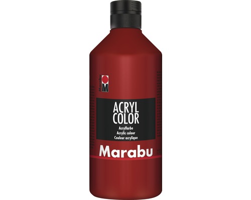 Peinture acrylique Marabu Acryl Color rouge rubis 038 500 ml Peinture acrylique en bouteille de Marabu
