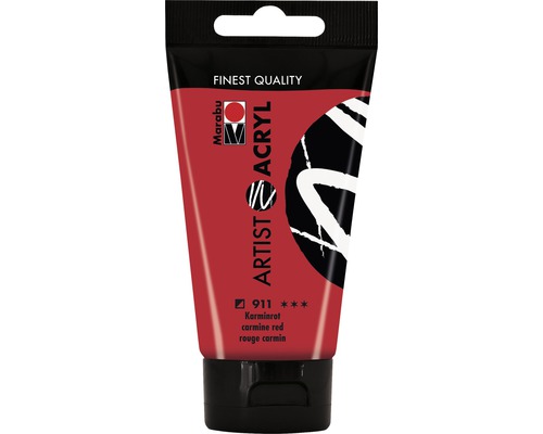 Marabu Artist Acryl, rouge carmin 911, 75ml