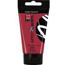 Tube de peinture acrylique pour artistes rouge garance de Marabu