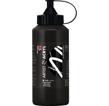 Marabu Acrylfarbe Artist Acryl lampenschwarz 974 500 ml