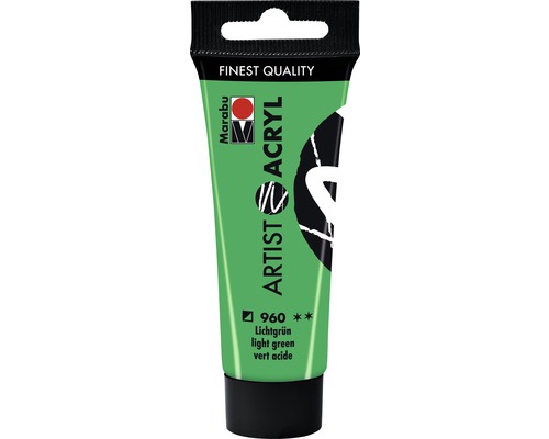Peinture acrylique Marabu Artist Acryl vert lumineux 960 22 ml Marabu Artist Peinture acrylique, Vert clair, Tube