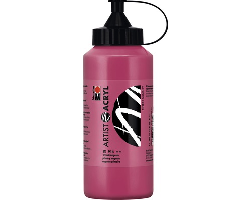 Peinture acrylique Marabu Artist Acryl magenta primaire 914 500 ml Flacon de peinture acrylique magenta Marabu Artist