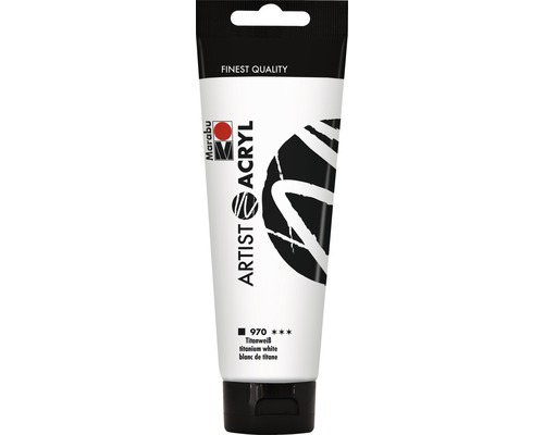Marabu Acrylfarbe Artist Acryl titanweiß 970 120 ml Marabu Artist Acrylfarbe Titanweiss in Tube