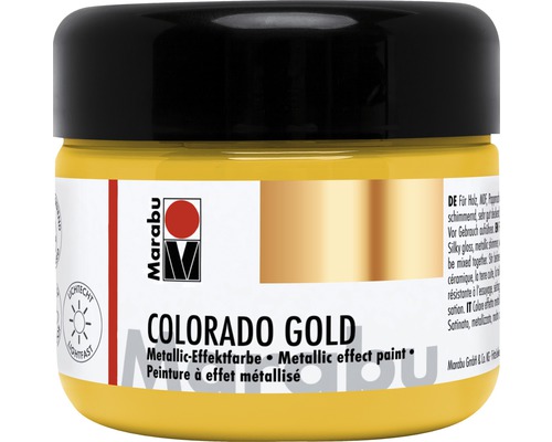 Marabu Colorado Gold Metallic-Effektfarbe gold 784 225 ml Marabu Colorado Gold Metallic Effektfarbe im Behälter