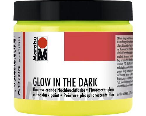 Marabu Glow in the dark, jaune phosphorescent 322, 200 ml