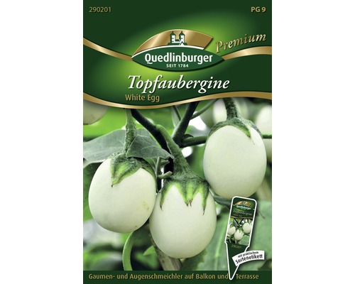 Samenpackung Topfaubergine White Egg von Quedlinburger