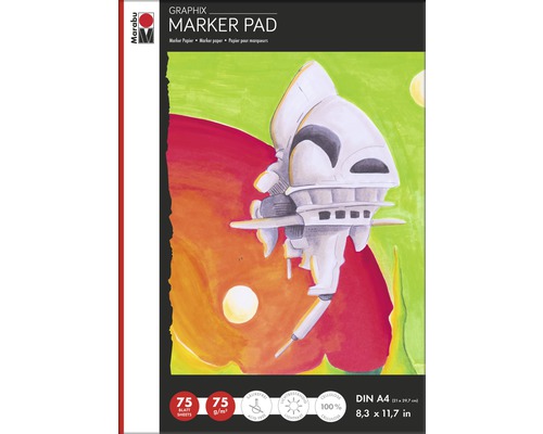 Marabu Marker Pad GRAPHIX, DIN A4, 75g/m², 75 feuilles