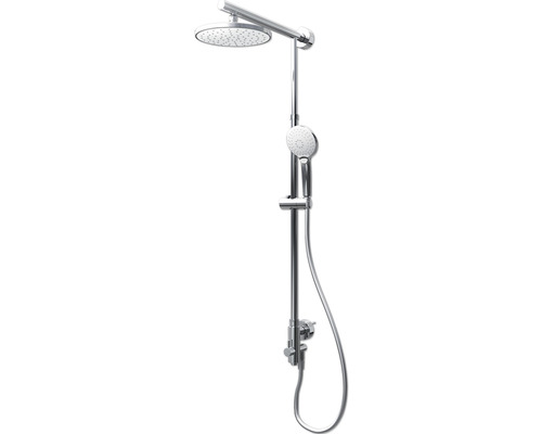 Colonne de douche avec inverseur Schulte Classic rond White Style D96304 02 Système de douche avec douche de tête et douchette à main