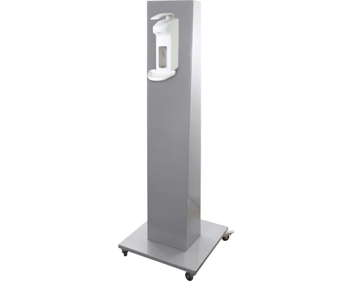 Station d’hygiène support pour désinfectant Kompakt 140 cm avec distributeur de désinfectant 1 l