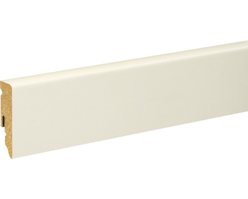 Sockelleiste perlweiß foliert FU062L 15 x 58 x 2400 mm Sockelleiste aus Holz