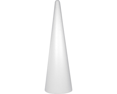 Cône en polystyrène blanc 80x25 cm
