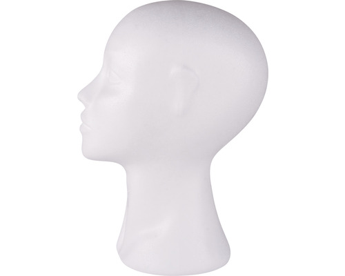 Tête en polystyrène pour perruques et chapeaux