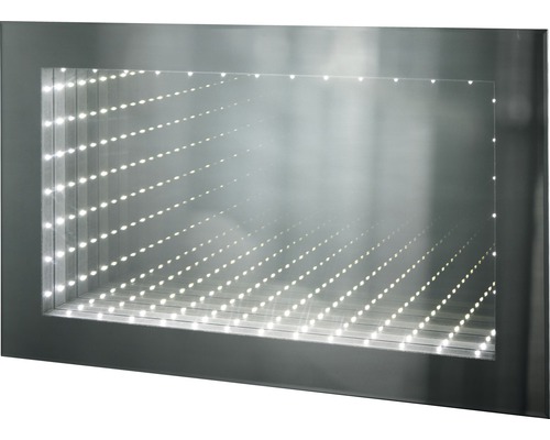 Miroir de salle de bains à LED Infinity Barcelona 50x80 cm avec interrupteur IP 44 (protégé contre les corps étrangers et les projections d'eau)