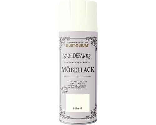 Peinture aérosol couleur craie blanc calcaire 400 ml Peinture à la craie pour meubles Rust Oleum en blanc