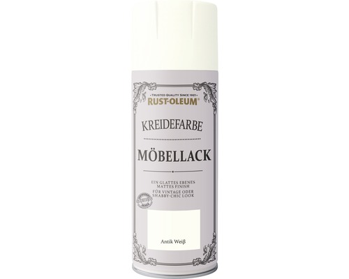 Peinture aérosol couleur craie blanc antique 400 ml Peinture à la craie pour meubles Rust-Oleum en aérosol