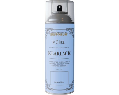 Peinture aérosol couleur craie transparent 400 ml Bombe de vernis transparent pour meubles de Rust-Oleum