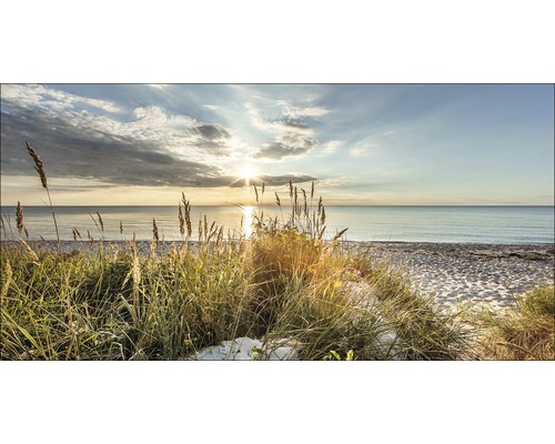 Giclée Leinwandbild Wilder Strand 100x200 cm