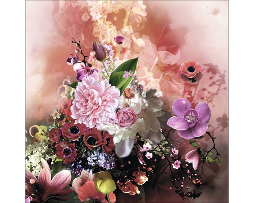 Giclée Leinwandbild Baroque Flowermix Vll 100x100 cm
