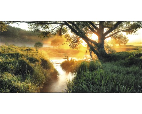 Giclée Leinwandbild Misty Landscape II 80x160 cm