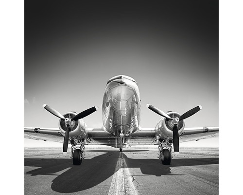 Giclée Leinwandbild Plane I 100x100 cm
