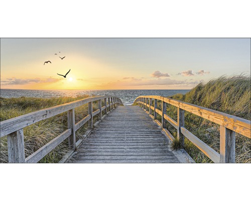 Giclée Leinwandbild Lonely Sea 100x200 cm