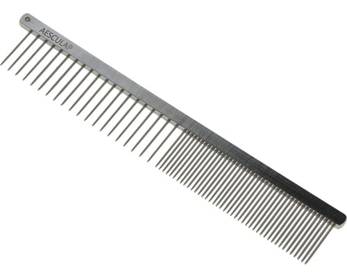 Peigne à fourrure Aesculap avec poignée en acier inoxydable 190 x 30 mm Brosse métallique pour poils d''animaux d''Aesculap