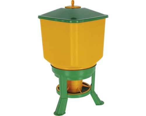 Distributeur automatique de nourriture avec pieds de support 30 l Nourrisseur pour volailles d''extérieur