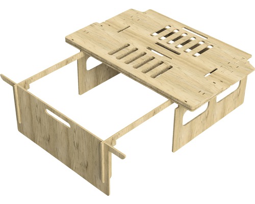 Holz Laptop Tisch mit Lüftungsschlitzen