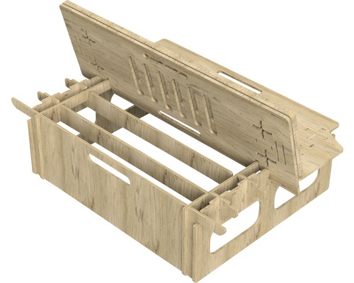 Holzkiste mit Deckel