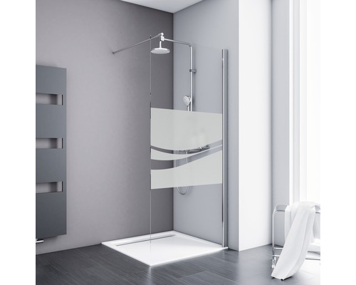Paroi de douche à l'italienne SCHULTE ExpressPlus AlexaStyle 2.0 100 cm décor discret couleur de profilé chrome