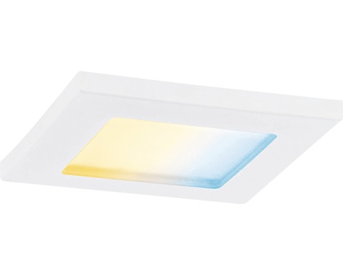 Éclairage de meuble LED spot plastique 2,5W 60 lm 2700 K - 6500 K blanc chaud - blanc naturel hxlxp 4x70x70 mm Clever Connect Pola chrome mat TunableWhite 12V