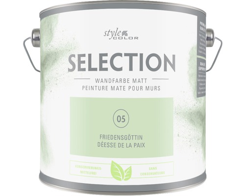 Peinture murale Premium Style Color SELECTION 05 sans conservateur Déesse de la paix 2,5 L