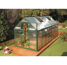 Serre PALRAM MYTHOS 6x14 panneaux alvéolés 4 mm avec cadre de fondation, gouttières 185 x 426 cm aluminium
