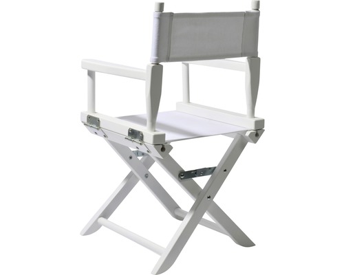 Regiestuhl aus Holz und Stoff