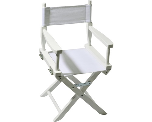 Regiestuhl mit Armlehnen und Stoffbezug