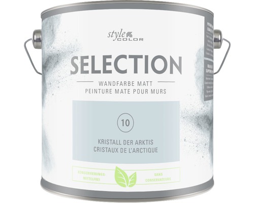 Peinture murale Premium Style Color SELECTION 10 sans conservateur Cristaux de l'Arctique 2,5 L