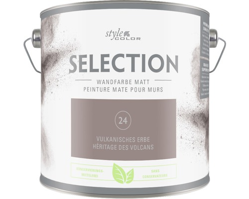 Peinture murale Premium Style Color SELECTION 24 sans conservateur Héritage des volcans 2,5 L-0