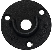 Support rond noir avec trois trous pour la fixation