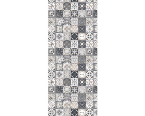 Motif de carreaux carrés avec différents motifs floraux et géométriques